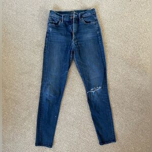 MOTHER Dark Blue Skinny Jeans